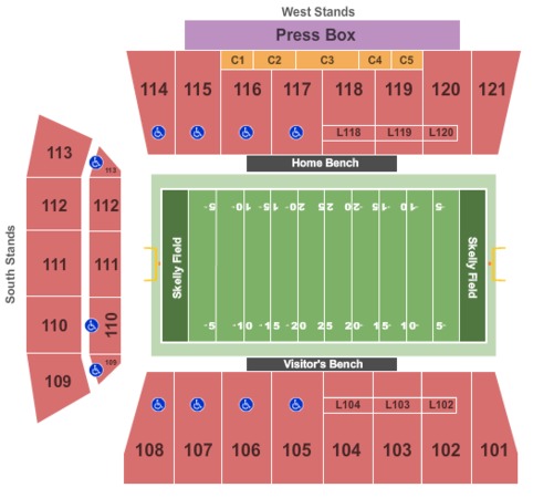 Skelly Field at H.A. Chapman Stadium Seating Chart